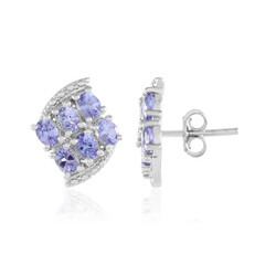 Boucles d'oreilles en argent et Tanzanite