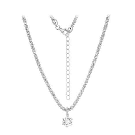 Collier en argent et Topaze blanche