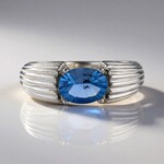 Anello in argento con Fluorite Cangiante (MONOSONO COLLECTION)