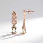 Orecchini in argento con Ametista Verde (MONOSONO COLLECTION)