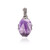 Chevron Amethyst Silver Pendant