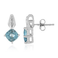 Boucles d'oreilles en argent et Zircon de Ratanakiri
