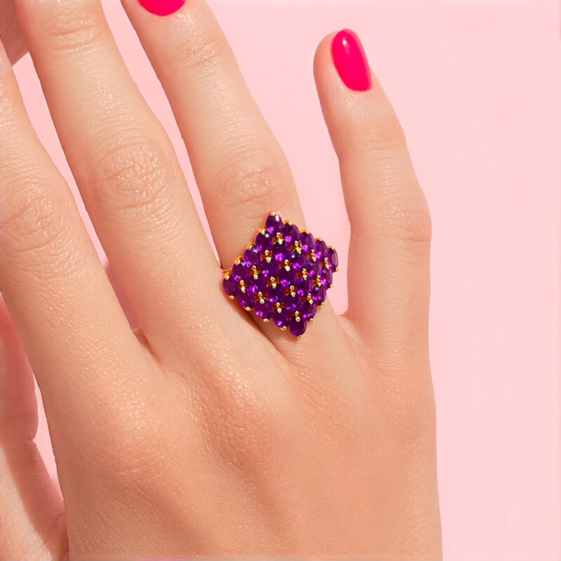 Anello in argento con Ametista Siberiana