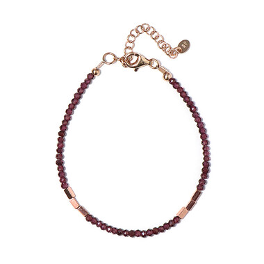 Rosen-Hämatit-Silberarmband