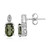 Pendientes en plata con Moldavita