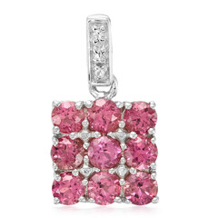 Pinkfarbener Turmalin-Silberanhänger