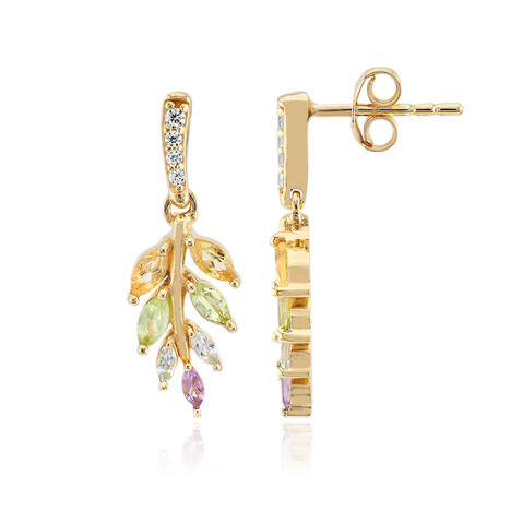 Edelstein-Silberohrringe