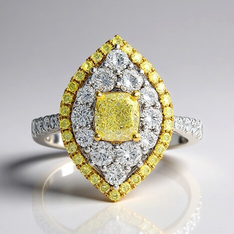 Anello in oro con Diamante Giallo SI2 (CIRARI)
