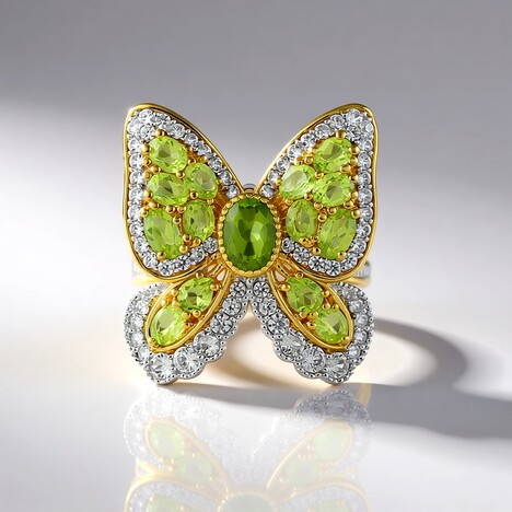 Anello in argento con Peridoto (Gems en Vogue)