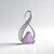 Ciondolo in argento con Ametista Rose de France (MONOSONO COLLECTION)