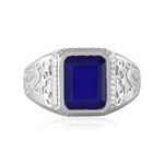 Anello in argento con Calcedonio Blu