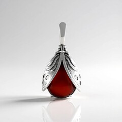 Ciondolo in argento con Onice Rossa (Desert Chic)