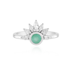 Anillo en plata con Esmeralda de Colombia