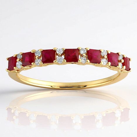 Anello in oro con Rubino Mozambico