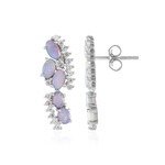 Zilveren oorbellen met Australische opalen