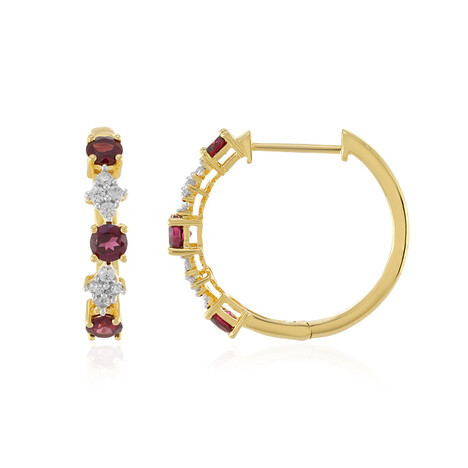 Boucles d'oreilles en argent et Grenat Rhodolite