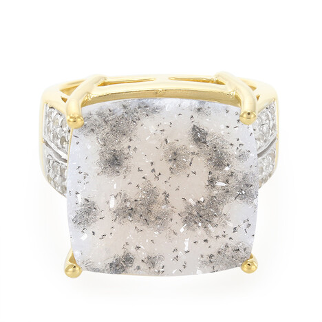 Glitzer-Achat-Silberring