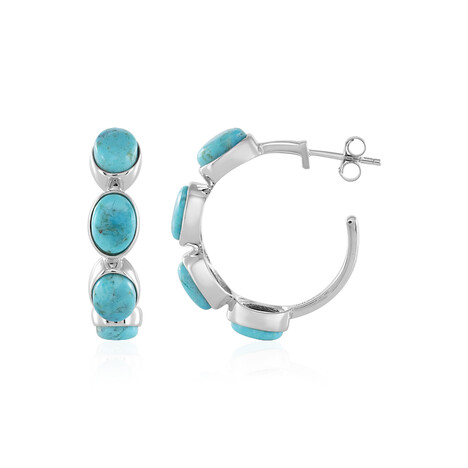 Boucles d'oreilles en argent et Turquoise bleue de Mohavie (Faszination Türkis)