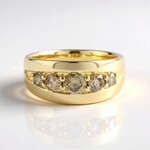 Anello in oro con Diamante Champagne I3 (de Melo Gold)