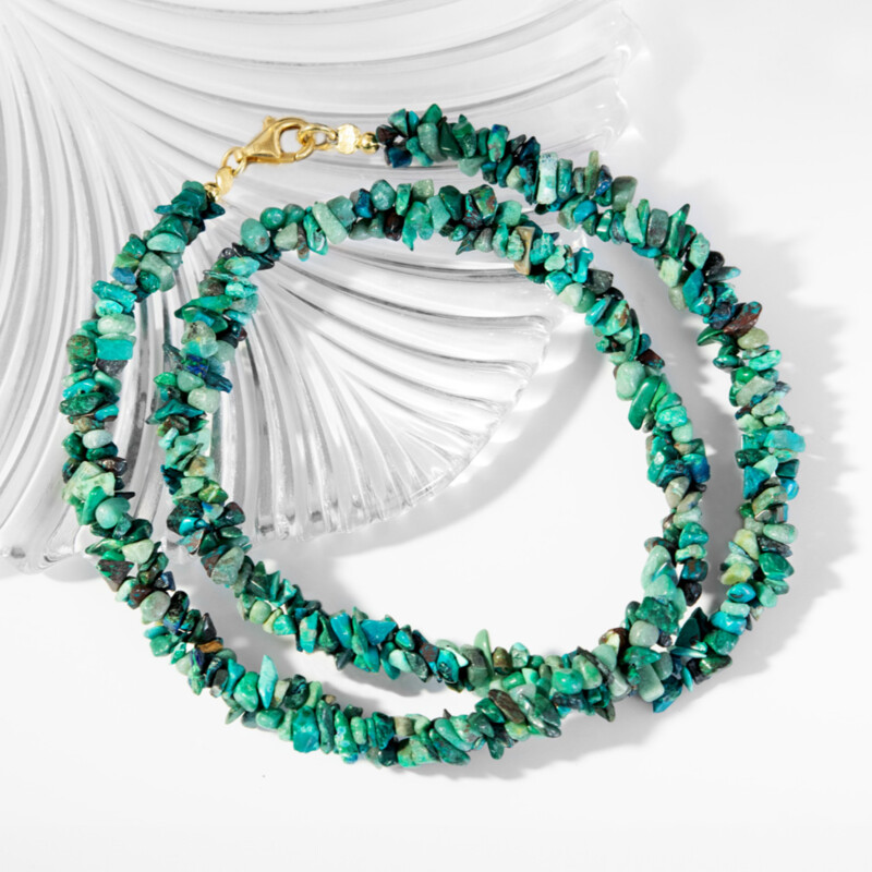 Collier en argent et Chrysocolle