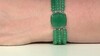 Zilveren armband met een groene agaat