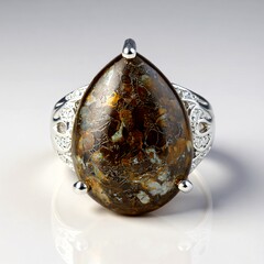 Anello in argento con Quarzo Dinosauro