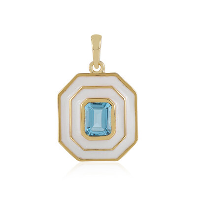 Ciondolo in argento con Topazio Blu Svizzero (M de Luca)