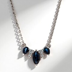 Collana in oro con Zaffiro Ceylon Blu (CIRARI)
