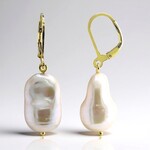 Orecchini in argento con Perla d'Acqua Dolce Bianca (TPC)