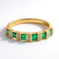 Anello in oro con Smeraldo Zambia AAA