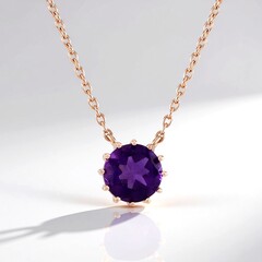Collana in argento con Ametista (Adela Silber)