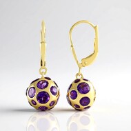 Zambian Amethyst Silver Earrings (de Melo Essence)