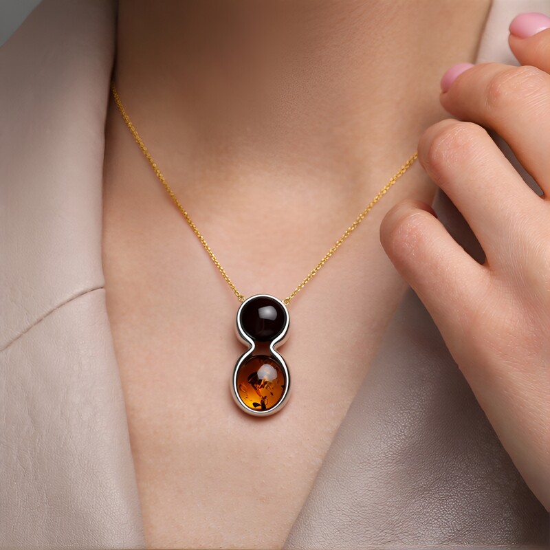 Baltic Amber Silver Pendant (dagen)