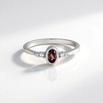 Anello in argento con Zircone Rosa