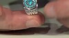 Anillo en plata con Apatita azul neón