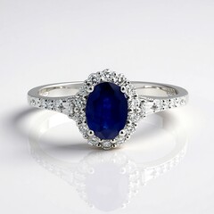 Anello in oro con Zaffiro Ceylon Blu (CIRARI)
