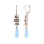 Pendientes en plata con Calcedonia azul (KM by Juwelo)
