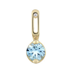 Pendentif en or et Topaze bleu ciel