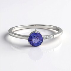 Anello in argento con Tanzanite