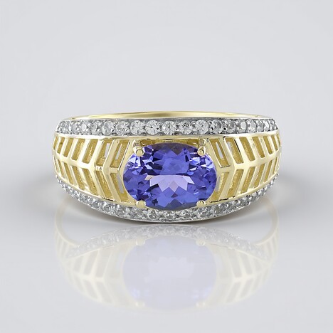 Anello in oro con Tanzanite AAA (Ornaments by de Melo)