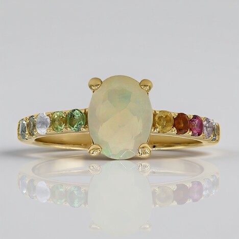 Bague en argent et Opale Welo
