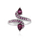 Anello in argento con Granato Magenta