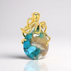 Ciondolo in argento con Mosaico turchese
