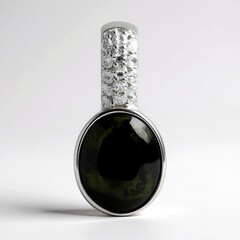 Ciondolo in argento con Giadeite Nera (Annette)