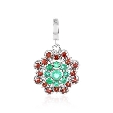 Ciondolo in argento con Smeraldo Russo