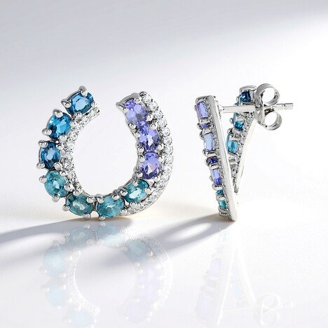 Orecchini in argento con Topazio Blu Londra