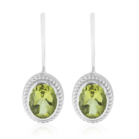 Pendientes en plata con Cuarzo del Ouro Verde