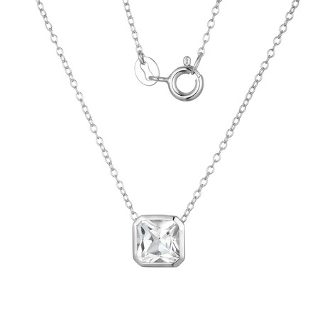 Weißer Topas-Silberhalskette