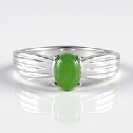 Kanadische Jade-Silberring