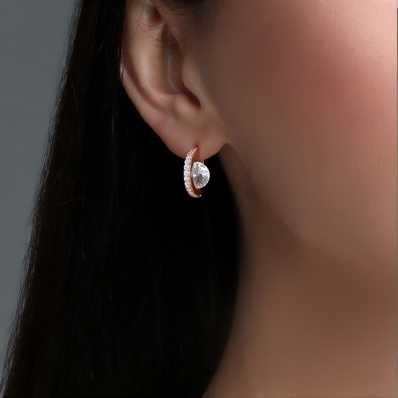 Pendientes en plata con Topacio blanco (Adela Silber)